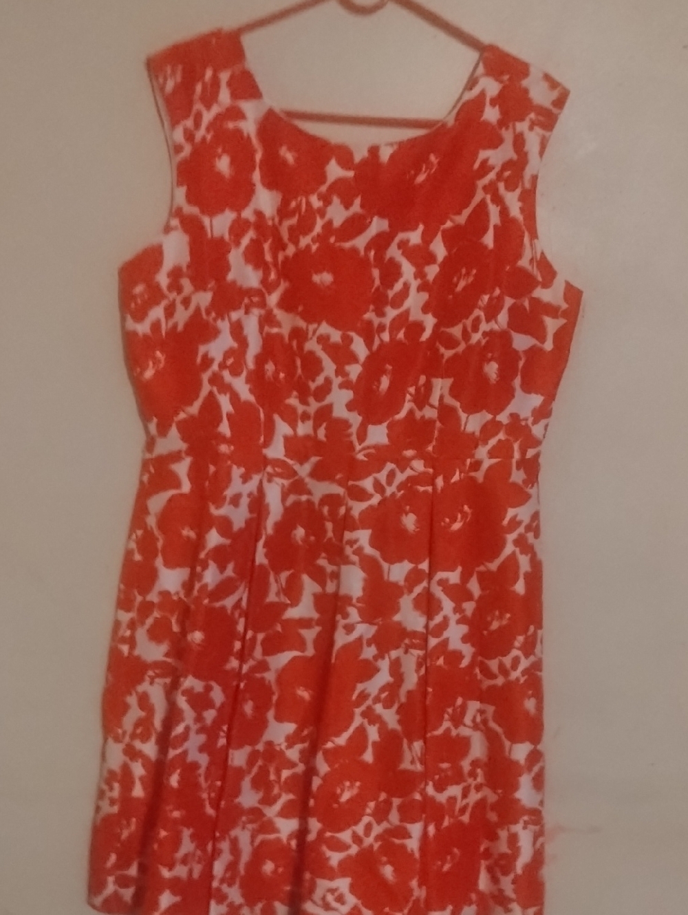 Girls' Red Floral Sleeveless Dress
